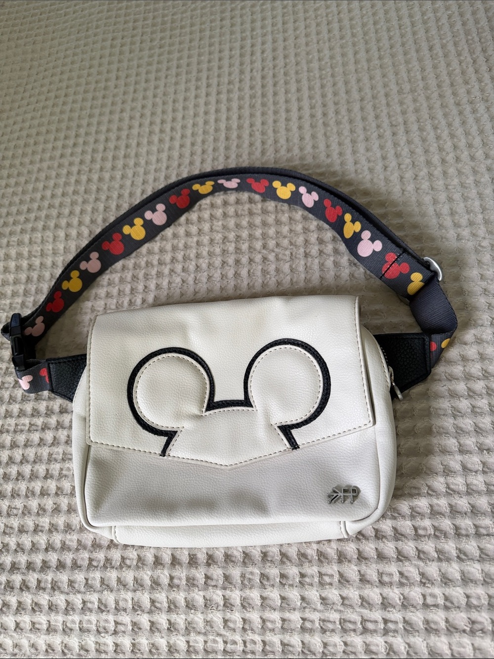 Freshly Picked x Disney -  White Crossbody Bag with Colorful Character Strap